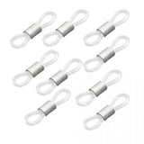 Maxbell 50 Eye Glasses Spectacle Chain Strap Holder Rubber Loop Ends Clear & Silver 20mm
