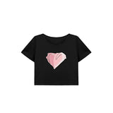 Maxbell Maxbell Women's Casual Crop Soft Crew Neck Tee for Wear Office S