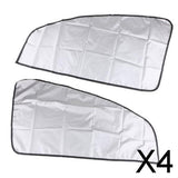 Maxbell 4x1 Pair Magnetic Sunshade Shield Curtains Double Sides for Car Oblique Window