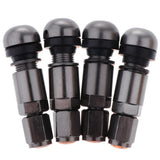 Maxbell 2x4 Pcs Car Tubeless Wheel Dust Caps Tire Valve Stems Gray
