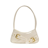 Maxbell Women Shoulder Bag Pouch Large Capacity Purse for Commuting Shopping Holiday White
