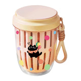 Maxbell Fruit Salad Storage Cup with Colander Food Container for Office Work Camping Pink