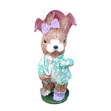 Maxbell Easter Bunny Figurine Decorative Standing Rabbit Statue for Lawn Shelf Patio Female Rabbit