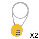 Maxbell 2xMotorcycle Helmet Lock Cycling lock Universal mini Backpack Yellow