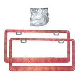Maxbell License Plate Frame for Women Decorative Sturdy Stainless Steel