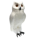 Maxbell 2pcs/set Artificial Owl Bird Feather Realistic Taxidermy Home Garden Decor