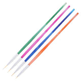 Maxbell Maxbell 4pcs DIY Nail Art Liner Brush UV Gel Polish Painting Drawing Designing Pens