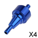 Maxbell 4xUniversal Aluminum Motorcycle Inline Fuel Gas Petrol Filters Engine Car