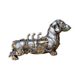 Maxbell Mechanical Punk Statue Ornaments Steampunk Craft for Office Table Decoration Dog