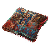 Maxbell Boho Chair Cushion Tatami Living Room Cafe Chair Pad Versatile Soft Non Slip blue 42x42x8cm