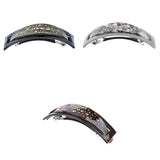 Maxbell 3Pcs French Acetate Hair Clip Automatic Barrette Women Thick Hair Hairpin