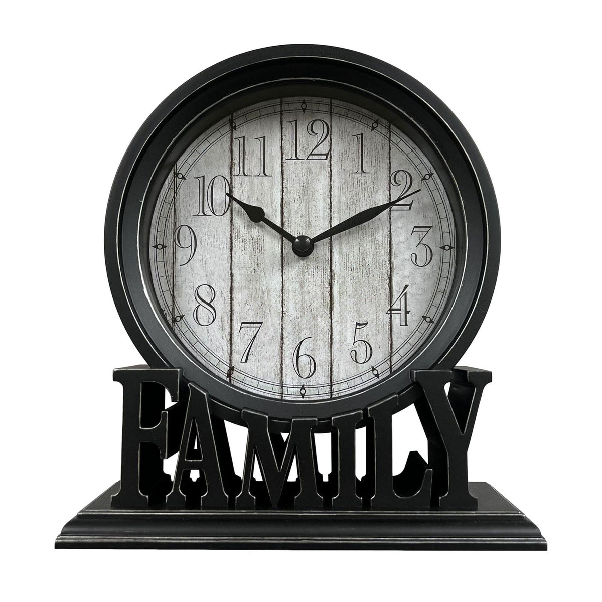 Maxbell Maxbell Round Table Clock Decorative Silent Quartz Movement for Shelf Kitchen Decors StyleA