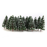 Maxbell 40x 1/150 N Scale Model Trees Train Layout Winter Snow Scenery Landscape Trees