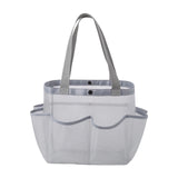 Maxbell Mesh Shower Tote with 2 Handles Quick Dry Portable for Travel Beach Camping Gray