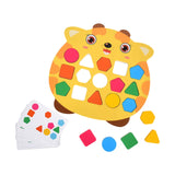 Maxbell Wooden Shape Matching Game Kids Valentines Day Gifts for 4 5 6 Year Old Kids Yellow