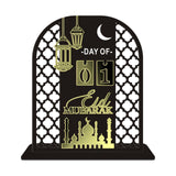 Maxbell Fasting Festival Decoration Moon Ornament for Housewarming Fireplace Cabinet Black