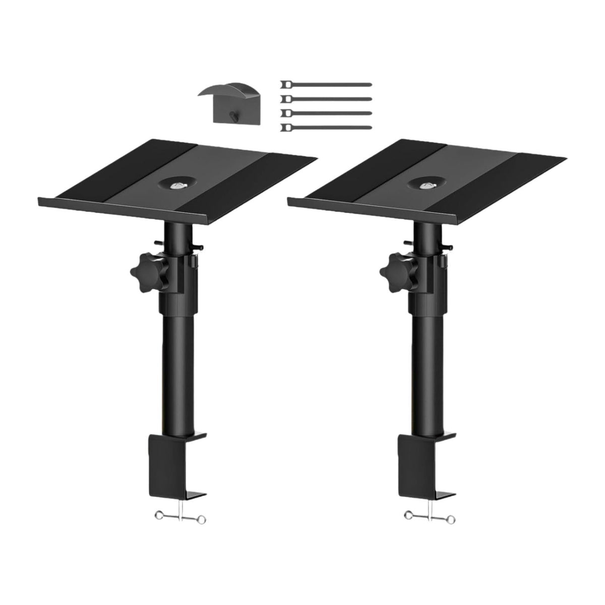 Maxbell Clamp Desktop Speaker Stand Audio Holder for Computer and Bookshelf Speakers 2 pieces
