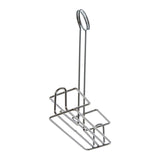 Maxbell Spice Storage Racks with Table Number Holder Storage Basket Seasoning Holder Argent