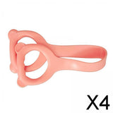 Maxbell 4xResistance Band Rally Strap Exercise Exerciser Foot Leg Stretching Yoga Pink