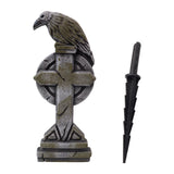 Maxbell Crow Cross Graveyard Headstone Prop Bar Scene Decor Foam Halloween Tombstone