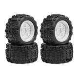 4x 1/18 RC Car Tires Upgrades 2.8inch Diameter for Arrma Typhon Granite White