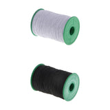 Maxbell 2pcs 500 Meter Elastic Cord Thread Jewelry Making Beading String Black+White