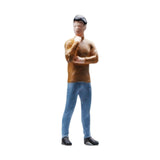 Maxbell 1:64 Home Decor Centerpiece Mini Figure Model for Study Room Bedroom Desktop Thinking Man