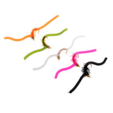 Maxbell 10pcs Squirmy Wormy Trout Worm Fly Assortment Fishing Flies