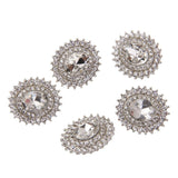 Maxbell 5Pcs Crystal Rhinestone Flower Sewing Button Embellishments - Aladdin Shoppers