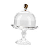 Maxbell Cake Stand with Glass Dome Cake Holder for Wedding Restaurants Festive Party M