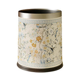 Maxbell PU Leather Trash Can Practical Waste Basket for Living Room Kitchen Bathroom