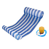 Maxbell Maxbell Water Hammock Floating Pool Loungers for Swimming Pool Dark Blue white