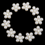 Maxbell 40pcs Rhinestone Button FlatBack Crystal Beige Pearl scrapbook Embellishment