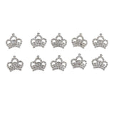 Maxbell 6x10pcs Crystal Diamante Crown Embellishments DIY Accessories 23x23mm