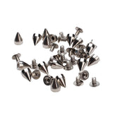 Maxbell 100pcs Cone Spikes Screwback Studs for DIY Craft Leathercraft