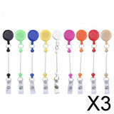 Maxbell 3x9 Pieces Retractable Badge Holder Clips Nurse Gifts DIY for Nurses Women Men