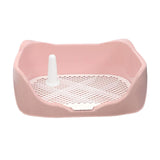 Dog Potty Tray with Removable Post Size 40x36x14cm Dog Training Toilet Pink - Aladdin Shoppers