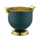 Maxbell Ice Bucket Wine Bucket Reusable Large Capacity Practical for Club Home Party dark green