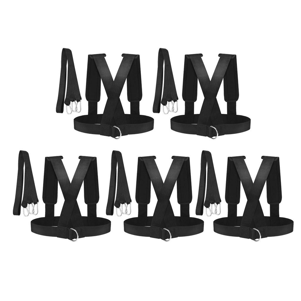 Maxbell Black Sled Harness Resistance Training Tire, Pull Strap Speed Exerciser Belt
