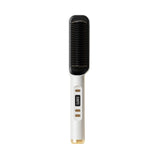 Maxbell Hair Straightener Comb 2 in 1 Heated Hair Straightener Comb for Gifts Beauty white
