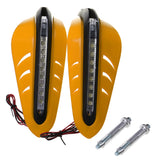 Maxbell Maxbell Pair Motorcycle Led Light Handle Brush Bar Hand Guard Protector Cover Yellow