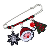 Maxbell Fashion Xmas Snowman Elk Bell Brooch Pin Womens New Year Breastpin Gifts 04