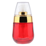 Maxbell Maxbell Portable Empty Glass Pump Bottles Travel Serums Creams Container Red Golden