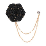 Maxbell Flower Chain Brooch Chic Groom Suit Brooch for Concert Party