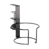 Maxbell Desk Cup Holder Apartment Easy to Install No Drill Clamp on Table Cup Holder Black