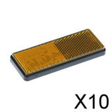 Maxbell 10xCar Cycle Reflector Light Reflective Strips Stick On Self Adhesive Yellow