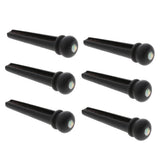 Maxbell 6pcs Black PP Bridge Pins For Acoustic Guitar+1pcs Rosewood Truss Rod Cover