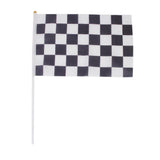 Maxbell Black & White Chequered Car Racing Banner Hand Waving Flag 12Pcs