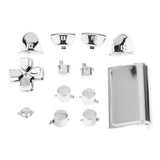 Maxbell Maxbell Replacement Chrome Plating Buttons and Touchpad for PS4 Controller-Silver