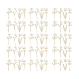 Maxbell 60 Pieces Wooden Wildflower Decor DIY Floral Art Kit for Nursery Living Room Style B